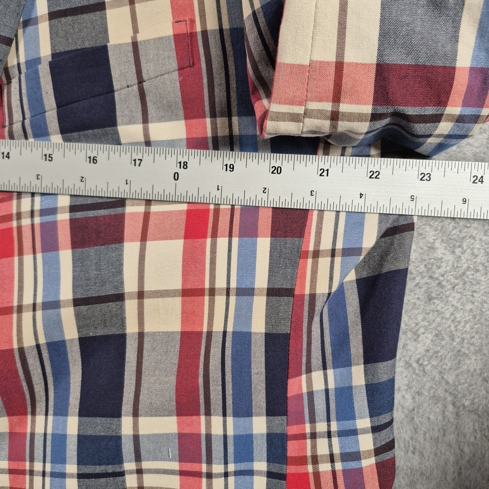 Tommy Hilfiger Mens Plaid 100% Cotton Multi-color 2 Btn Blazer Sport Coat 46R - Picture 3 of 10